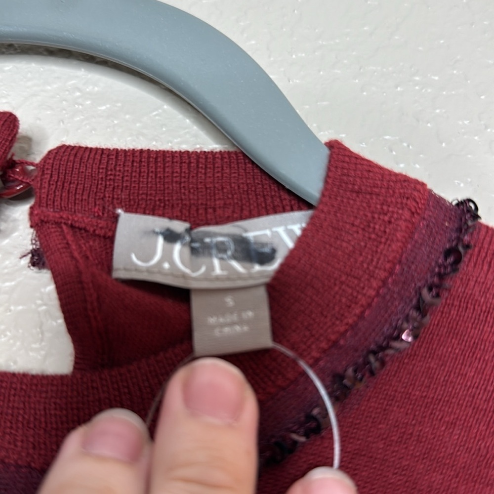 J. Crew Carolyn Embellished Fitted Crewneck Sweater in Merino Wool - Picture 7 of 9